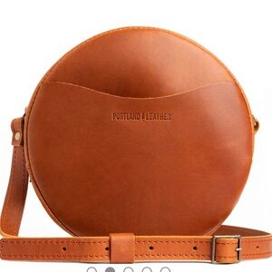 Portland Leather Red Circle Crossbody